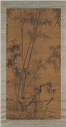 清诸升竹　轴,绘画,树木,花草,山水