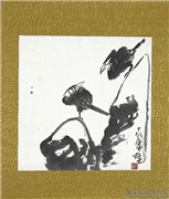 民国丁衍庸双禽　单片,绘画,翎毛