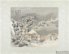 清胡璋江天莫雪　镜片,绘画,人物,器用,翎毛,建筑,船,山水,树木