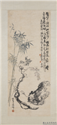 清吴昌硕蒲华合作紫藤　轴,绘画,花草,树木,山水