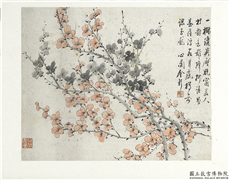 清金斓梅花　册　一树琼英压晚窗,绘画,花草