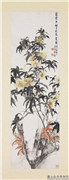 民国吴徵花卉　轴,绘画,花草,山水