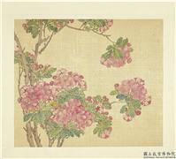 清张熊花卉册　册　海棠,绘画,花草