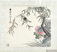 清张熊花卉草虫册　册　（十一）,绘画,花草,树木,草虫