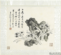 清张熊花卉草虫册　册　（十二）,绘画,花草,山水