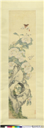 清居廉花卉草虫四屏　轴　绣球蝴蝶,绘画,花草,草虫,山水