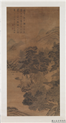 清张崟画清晖渐午　镜片,绘画,山水,树木,建筑,人物,船,器用,水中动植物