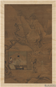 宋马远山水　轴,绘画,山水