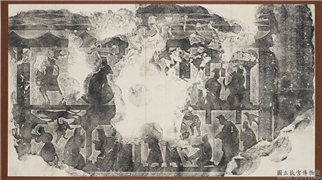 汉武氏祠画像石刻拓片　横披　（二十三）,墨拓,绘画,经史-故事,翎毛,走兽