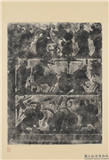 汉武氏祠画像石刻拓片　横披　（三十四）,墨拓,绘画,经史-故事,人物,走兽,器用,佛道人物,树木,车,其他