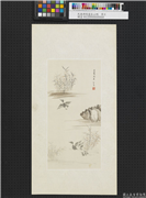民国溥儒芦荻山鸭　单片,绘画,山水,翎毛,花草