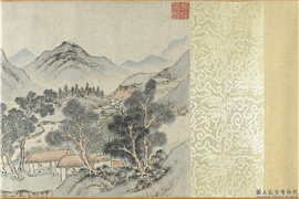 明钱谷石湖图　卷,绘画,山水,建筑,人物,树木,船