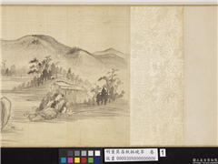 明董其昌秋林晚翠　卷,绘画,山水,树木,建筑
