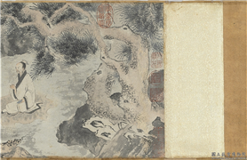 明唐寅烧药图　卷,绘画,人物,树木,山水,器用