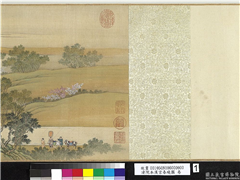 清院本汉宫春晓图　卷,绘画,建筑,花草,山水,树木,器用,船,人物,走兽,车,翎毛