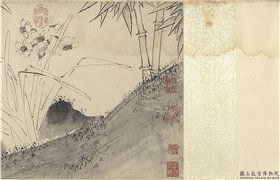 明孙克弘画花卉　卷,绘画,树木,花草,山水
