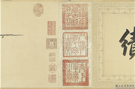 清郎世宁画阿玉锡持矛荡寇图　卷,绘画,人物,器用,走兽