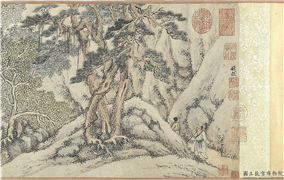 明彭年钱榖鹤林玉露一则书画合璧　卷,绘画,书法,山水,建筑,人物,树木,器用,花草,走兽,翎毛