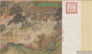 清院本汉宫春晓图　卷,绘画,建筑,器用,花草,人物,山水,树木,车,船,翎毛,走兽