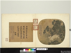 唐刁光胤写生花卉　册　灌木游蜂山猫出谷,绘画,走兽,草虫,山水,树木