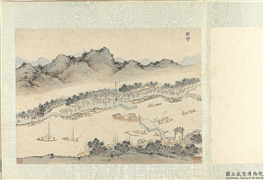 明钱谷纪行图　册　汻墅,绘画,建筑,船,山水,人物,树木,器用