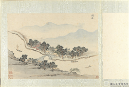 明钱谷纪行图　册　洛社,绘画,建筑,山水,人物,树木,船