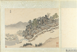 明钱谷纪行图　册　丹阳,绘画,山水,建筑,船,人物,树木,走兽