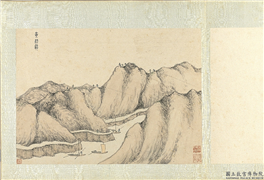明钱谷纪行图　册　黄泥霸,绘画,山水,人物,船,器用