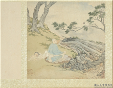 明丁云图罗汉　册　罗汉（二）,绘画,佛道人物,山水,翎毛,树木,花草,器用