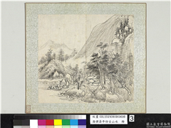 清恽寿平仿古山水　册　山林邨屋,绘画,山水,树木,建筑