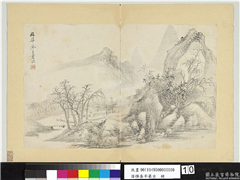 清恽寿平摹古　册　仿吴镇山水,绘画,山水,树木,建筑