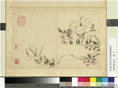 清陈书写生　册　海棠玉兰,绘画,花草