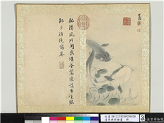 清李世倬杂画　册　鱼藻,绘画,水中动植物