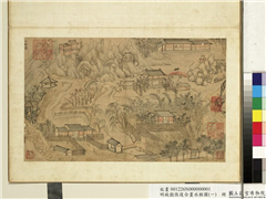 明钱谷张复合画水程图（一）　册　小只园,绘画,山水,经史-故事,建筑,人物,树木,花草