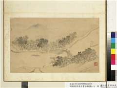 明钱谷张复合画水程图（一）　册　横林,绘画,经史-故事,山水,人物,树木,建筑,船,器用
