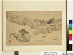 明钱谷张复合画水程图（一）　册　奔牛,绘画,经史-故事,山水,建筑,人物,树木,走兽,船,车