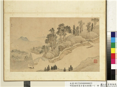 明钱谷张复合画水程图（一）　册　丹阳,绘画,经史-故事,山水,人物,走兽,树木,建筑,船,器用