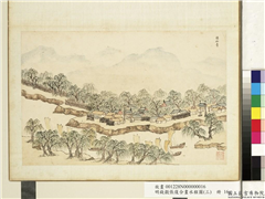 明钱谷张复合画水程图（三）　册　杨柳青,绘画,建筑,树木,船,山水