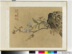 明曹有光孙杕画册　册　杞实秋花,绘画,花草,山水