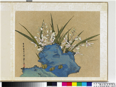 明曹有光孙杕画册　册　兰石图,绘画,山水,花草