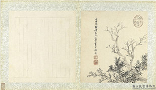 国朝名绘　册　清王翬梅竹古木,绘画,树木,花草