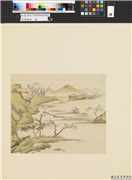 画幅集册　册　清佟毓秀山水,绘画,山水,树木,建筑,走兽,人物