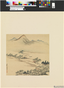 画幅集册　册　清戴天瑞山水,绘画,山水,树木,建筑,翎毛,船
