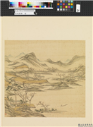画幅集册　册　清孙阜山水,绘画,山水,树木,建筑,船,人物,器用