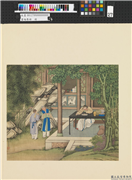画幅集册　册　清冷枚人物,绘画,建筑,树木,人物,器用