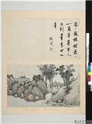 明沈周写意　册　疏树空亭,绘画,山水,建筑,树木