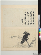 明沈周写意　册　慈乌图,绘画,翎毛,树木
