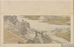 明吴彬岁华纪胜图　册　秋千,绘画,器用,建筑,山水,人物,树木,花草,翎毛,走兽,船