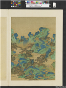 明人仿宋元诸家山水　册　云岩梵宇,绘画,山水,人物,树木,花草,走兽,建筑