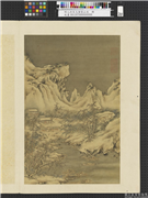 明人仿宋元诸家山水　册　冬日访友,绘画,山水,人物,树木,花草,建筑,船